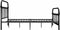 vidaXL - Bedframe - metaal - zwart - 140x200 - cm