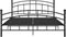 vidaXL - Bedframe - metaal - zwart - 140x200 - cm