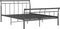 vidaXL - Bedframe - metaal - zwart - 140x200 - cm