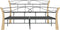 vidaXL - Bedframe - metaal - zwart - 140x200 - cm