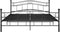 vidaXL - Bedframe - metaal - zwart - 140x200 - cm