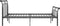 vidaXL - Bedframe - metaal - zwart - 140x200 - cm