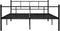 vidaXL - Bedframe - metaal - zwart - 140x200 - cm