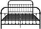 vidaXL - Bedframe - metaal - zwart - 140x200 - cm