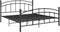 vidaXL - Bedframe - metaal - zwart - 140x200 - cm