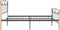 vidaXL - Bedframe - metaal - zwart - 140x200 - cm