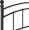 vidaXL - Bedframe - metaal - zwart - 140x200 - cm