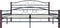 vidaXL - Bedframe - metaal - zwart - 140x200 - cm