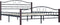 vidaXL - Bedframe - metaal - zwart - 140x200 - cm