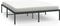 vidaXL - Bedframe - metaal - zwart - 150x200 - cm