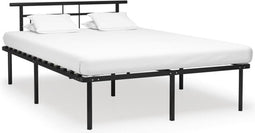vidaXL - Bedframe - metaal - zwart - 160x200 - cm