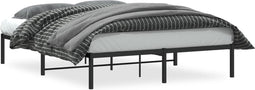 vidaXL - Bedframe - metaal - zwart - 160x200 - cm