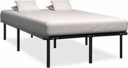 vidaXL - Bedframe - metaal - zwart - 160x200 - cm