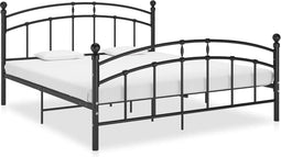 vidaXL - Bedframe - metaal - zwart - 160x200 - cm