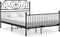 vidaXL - Bedframe - metaal - zwart - 160x200 - cm