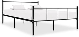 vidaXL - Bedframe - metaal - zwart - 160x200 - cm