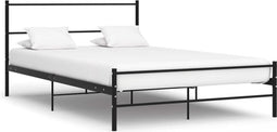 vidaXL - Bedframe - metaal - zwart - 160x200 - cm