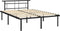 vidaXL - Bedframe - metaal - zwart - 160x200 - cm