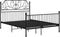 vidaXL - Bedframe - metaal - zwart - 160x200 - cm