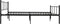 vidaXL - Bedframe - metaal - zwart - 160x200 - cm