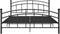 vidaXL - Bedframe - metaal - zwart - 160x200 - cm