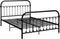 vidaXL - Bedframe - metaal - zwart - 160x200 - cm