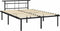 vidaXL - Bedframe - metaal - zwart - 160x200 - cm