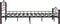 vidaXL - Bedframe - metaal - zwart - 160x200 - cm