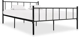 vidaXL - Bedframe - metaal - zwart - 180x200 - cm