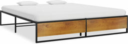 vidaXL - Bedframe - metaal - zwart - 180x200 - cm
