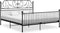 vidaXL - Bedframe - metaal - zwart - 180x200 - cm