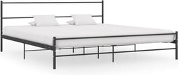 vidaXL - Bedframe - metaal - zwart - 180x200 - cm