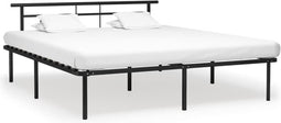 vidaXL - Bedframe - metaal - zwart - 180x200 - cm