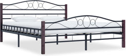 vidaXL - Bedframe - metaal - zwart - 180x200 - cm