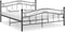 vidaXL - Bedframe - metaal - zwart - 180x200 - cm
