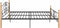 vidaXL - Bedframe - metaal - zwart - 180x200 - cm