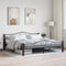 vidaXL - Bedframe - metaal - zwart - 180x200 - cm