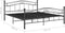 vidaXL - Bedframe - metaal - zwart - 180x200 - cm