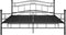 vidaXL - Bedframe - metaal - zwart - 180x200 - cm