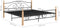 vidaXL - Bedframe - metaal - zwart - 180x200 - cm