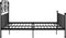 vidaXL - Bedframe - metaal - zwart - 180x200 - cm