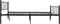 vidaXL - Bedframe - metaal - zwart - 180x200 - cm