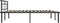 vidaXL - Bedframe - metaal - zwart - 180x200 - cm