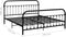 vidaXL - Bedframe - metaal - zwart - 180x200 - cm