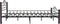 vidaXL - Bedframe - metaal - zwart - 180x200 - cm