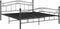 vidaXL - Bedframe - metaal - zwart - 180x200 - cm