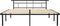 vidaXL - Bedframe - metaal - zwart - 180x200 - cm