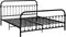 vidaXL - Bedframe - metaal - zwart - 180x200 - cm