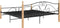 vidaXL - Bedframe - metaal - zwart - 180x200 - cm