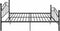vidaXL - Bedframe - metaal - zwart - 180x200 - cm